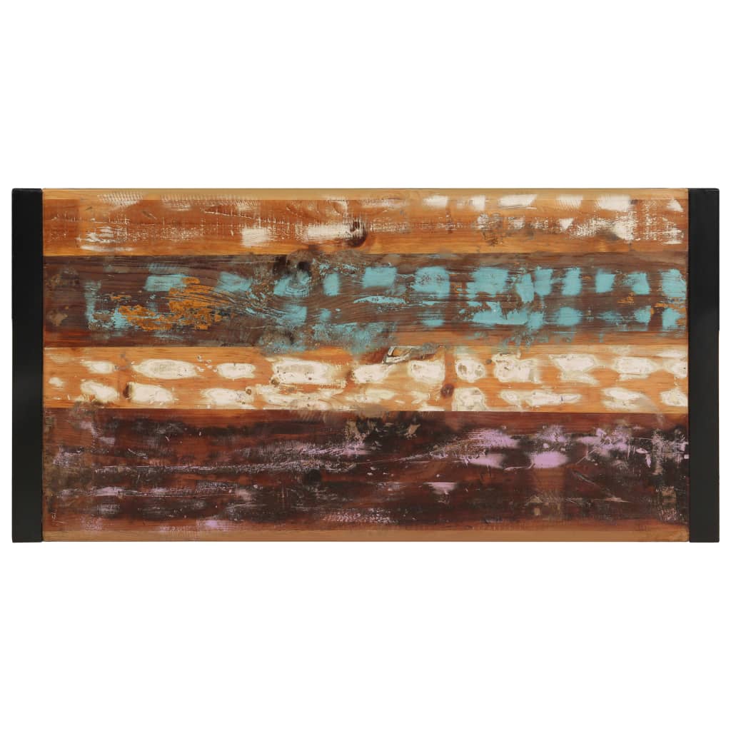 Tömör újrahasznosított fából készült dohányzóasztal 120x60x40cm