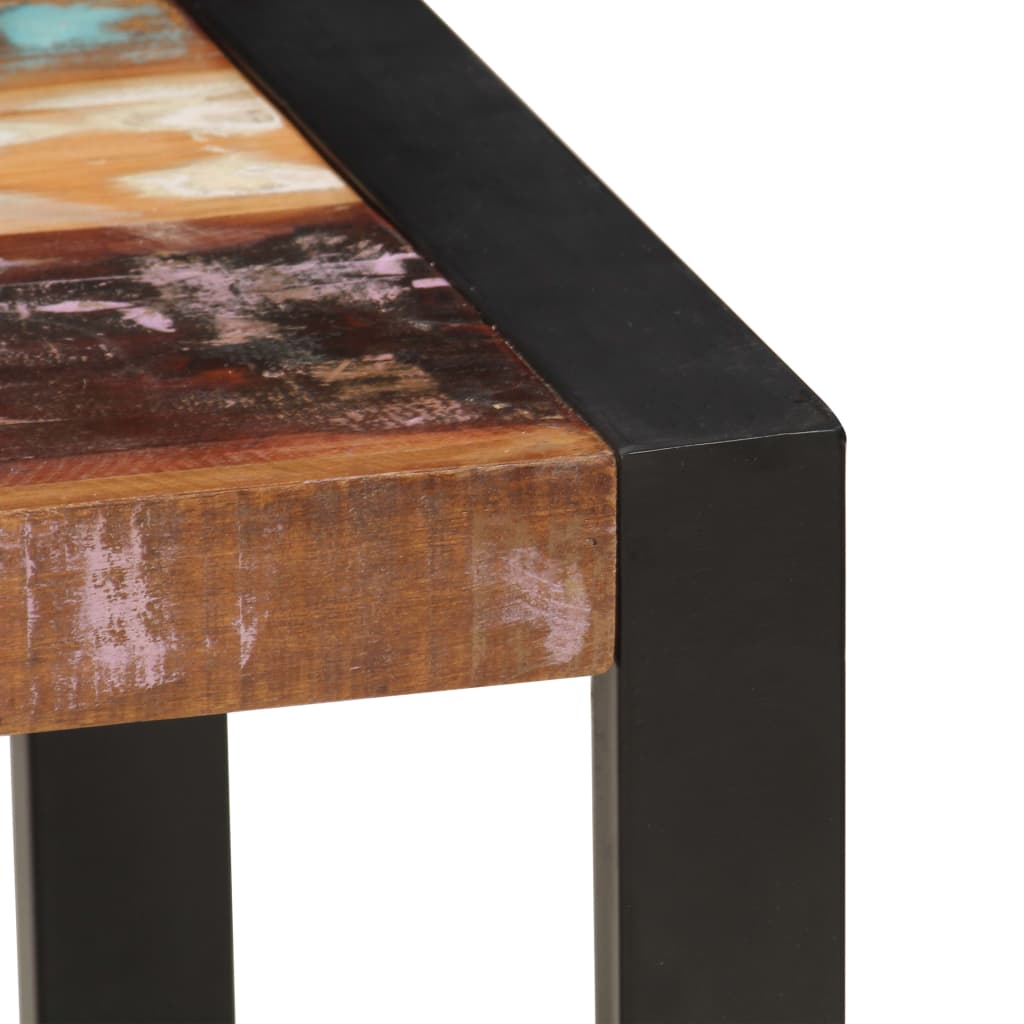 Tömör újrahasznosított fából készült dohányzóasztal 120x60x40cm