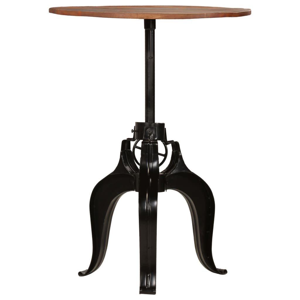 Újrahasznosított tömör fa bárasztal 75 x (76-110) cm
