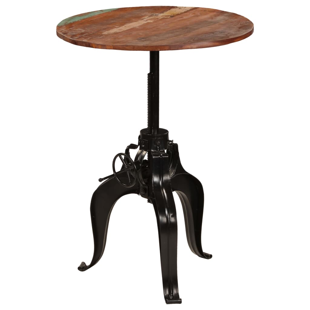 Újrahasznosított tömör fa bárasztal 75 x (76-110) cm