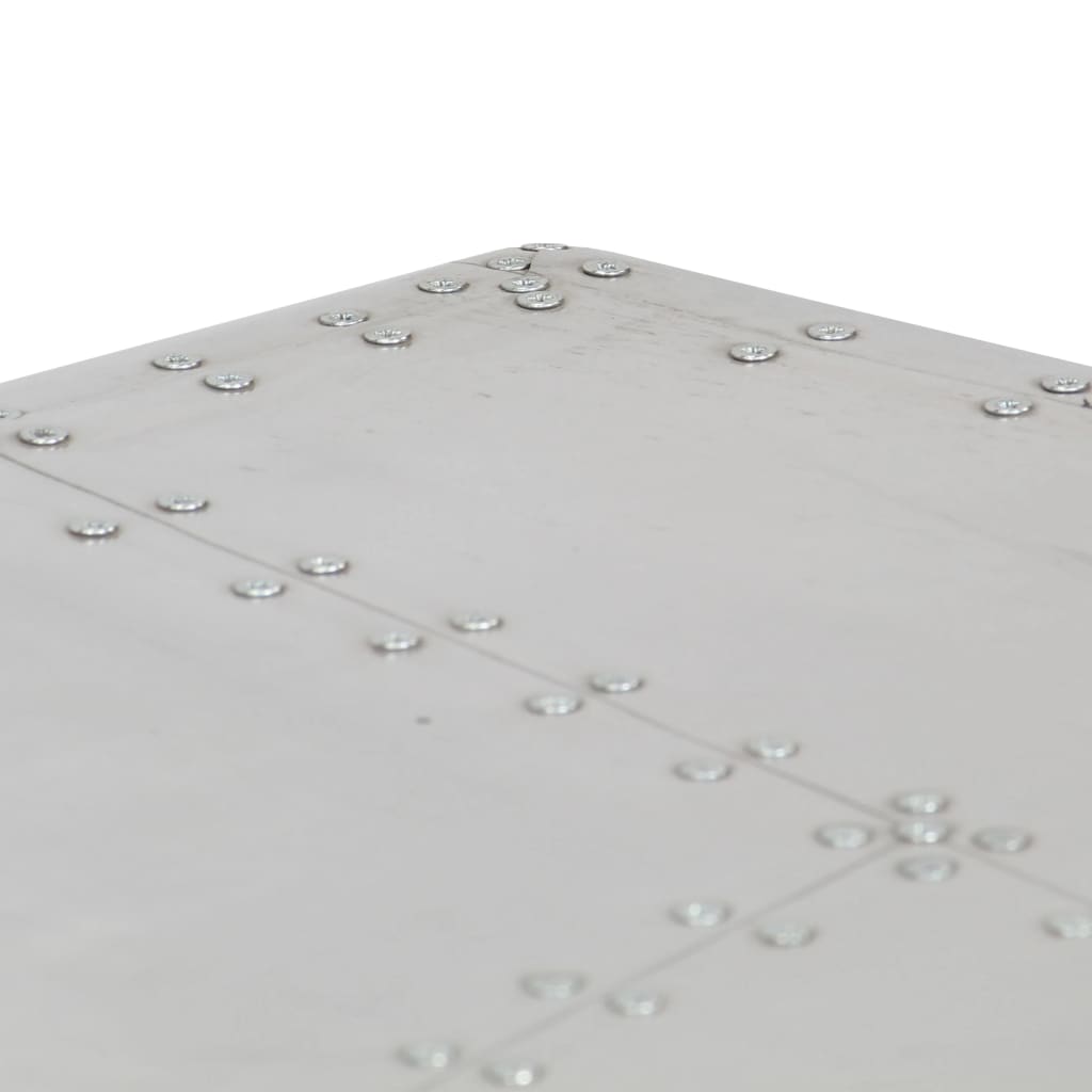 Vintage repülős stílusú alumínium dohányzóasztal