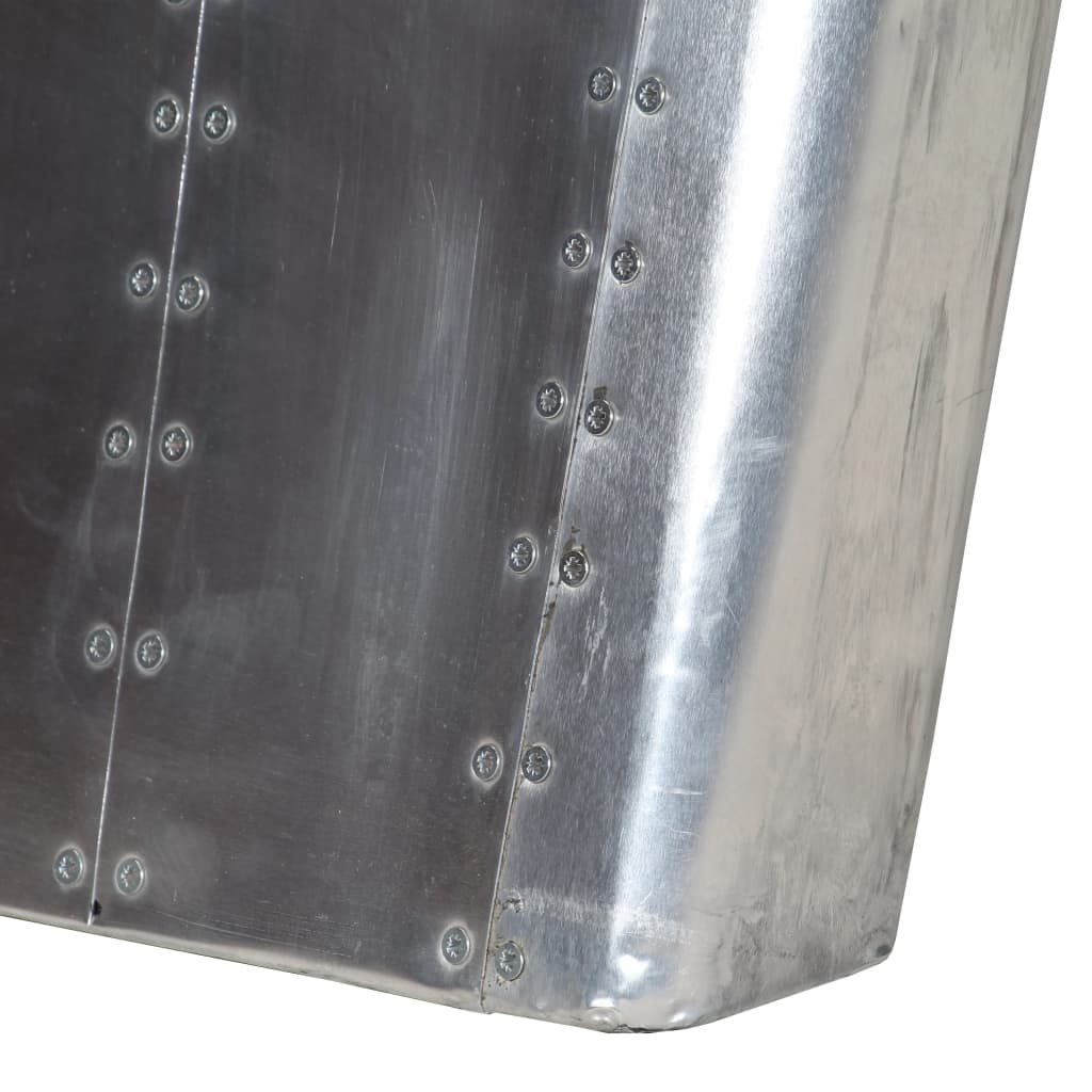 Vintage repülős stílusú alumínium dohányzóasztal